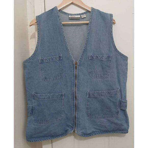 Vintage Diana marco womens xlarge denim vest - Picture 2 of 7